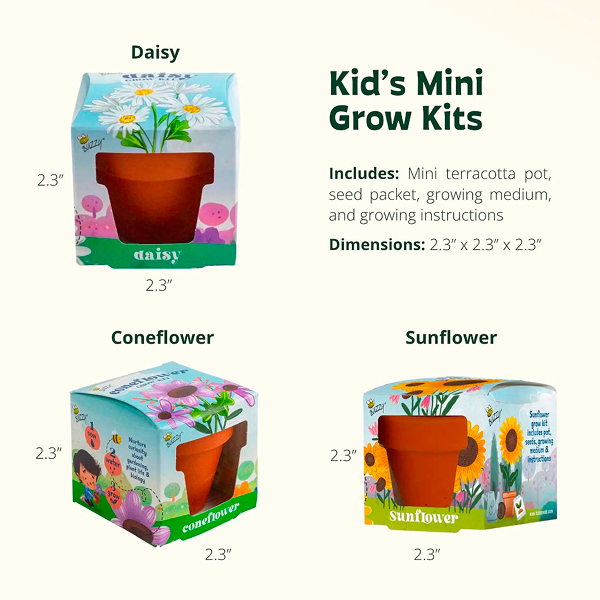Kids Mini Terracotta Daisy Grow Kit - Image 2